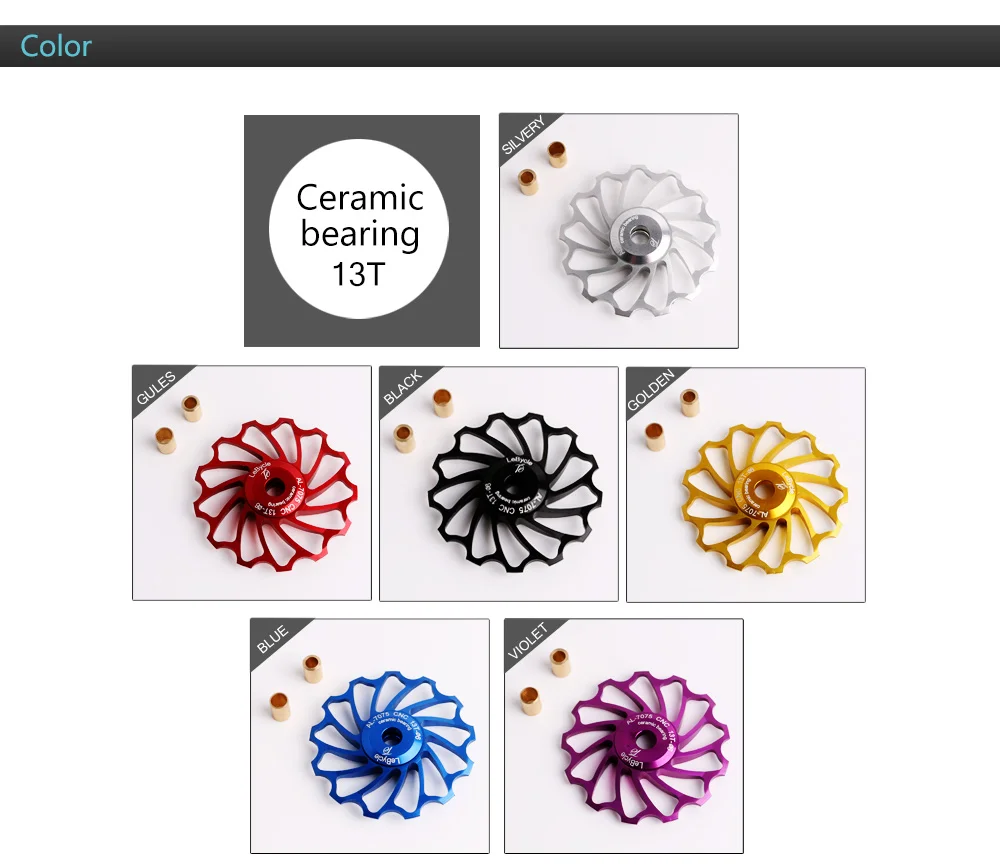LeBycle-13T велосипед задний механизм переключения передач MTB ролик Idler Горная дорога велосипед керамические подшипники 7005 части колеса из алюминиевого сплава