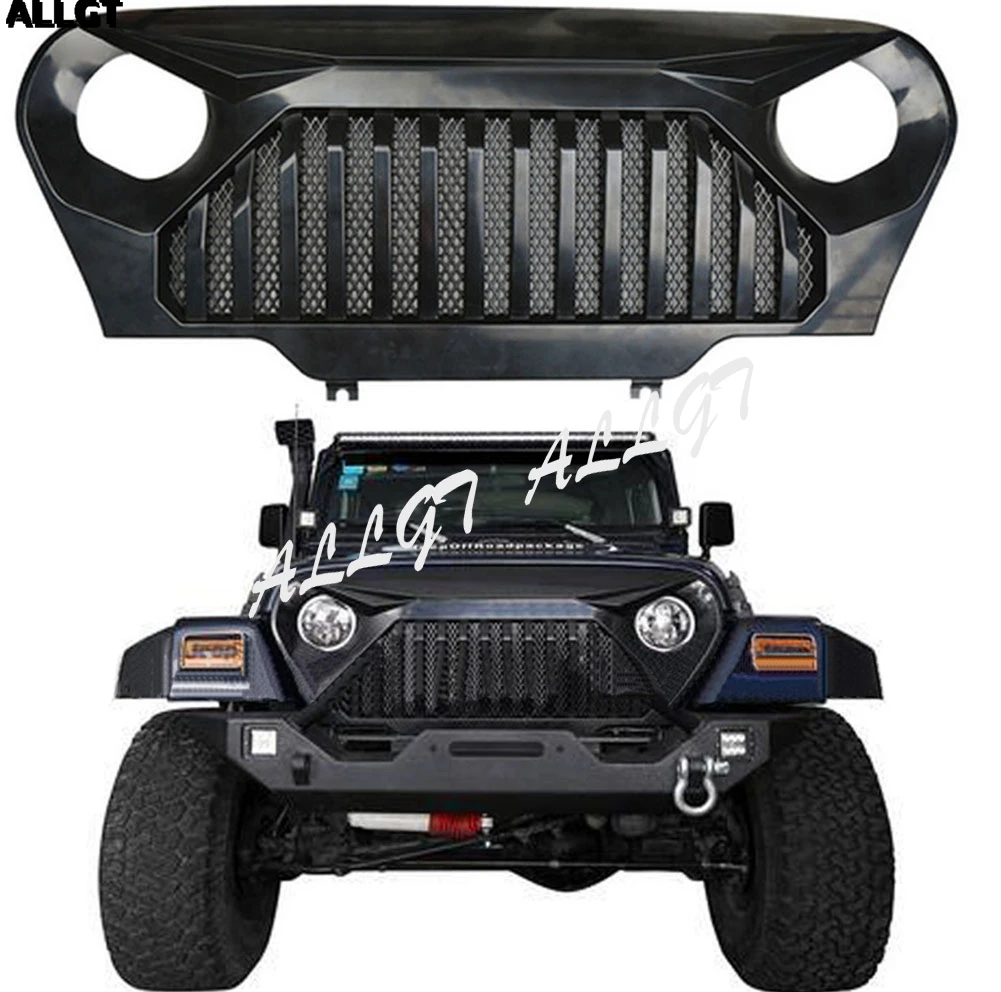 

Front Grille Bumper Grill For Jeep Wrangler TJ 1997 1998 1999 2000 2001 2002 2003 2004 2005 2006 Black
