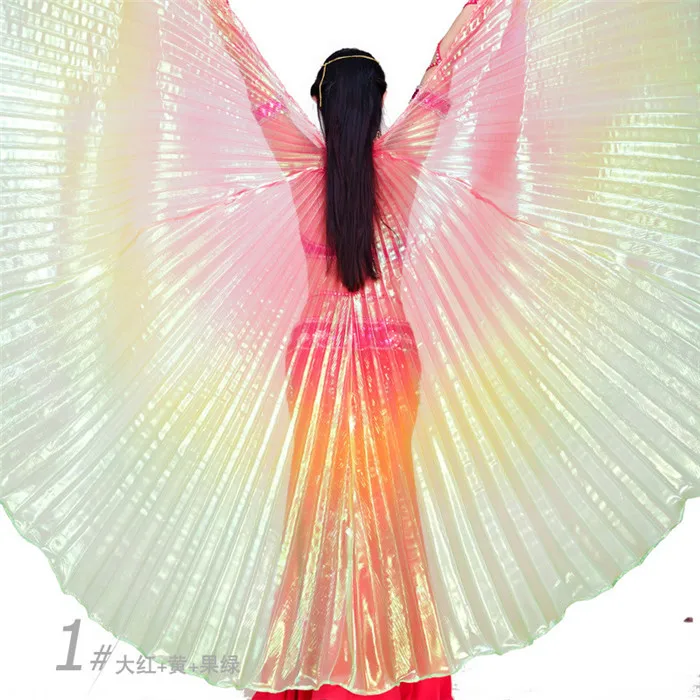 Женский танец живота, крылья Isis, Восточный дизайн, полупрозрачное крыло бабочки, для девочек, цветное крыло, для танцев, для реквизитов, Женская танцевальная одежда - Цвет: 11
