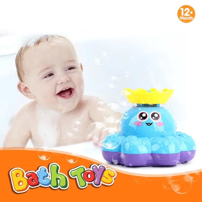 Baby Bath Toy Octopus Spray Water Bathtub Rotate Fountain Shower Pool