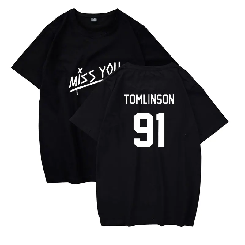 BTS England Singer Louis Tomlinson 91 Print Short Sleeve Cotton Fashion T-shirts Tomlinson Women Idol Tee Shirts XXS-4XL Clothes