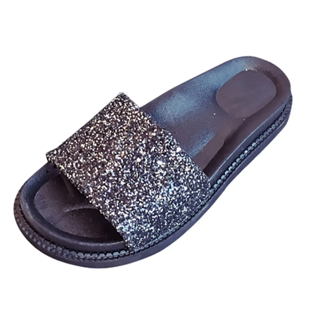 

Women Transparent Heel Sandals Slippers Discount Pumps Women's Summer Sandals Flip-flops Sequin Beach Shoes zapatos de mujer #5Z