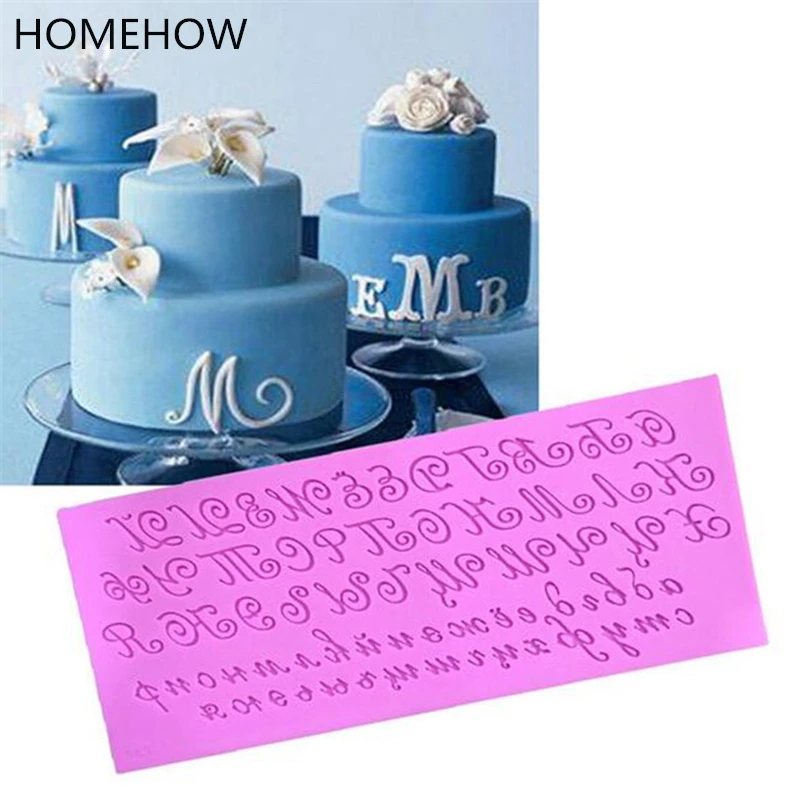 

1PC/Lot Big Size Art Font Alphabet Letter Silicone Mold 24.8*10.5*0.6cm Party Supplies Birthday Cake Decorating Silicone Mold