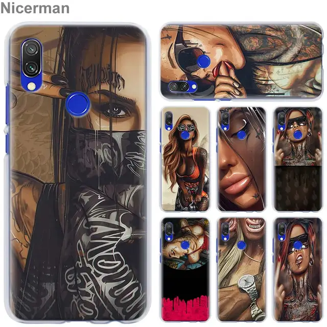 US $1.79 Sexy Sleeve Tattoo Girl Case Cover for Xiaomi Redmi Note 7 Pro 7 6 5 Plus 5A 6A 4X S2 GO Pocophone 