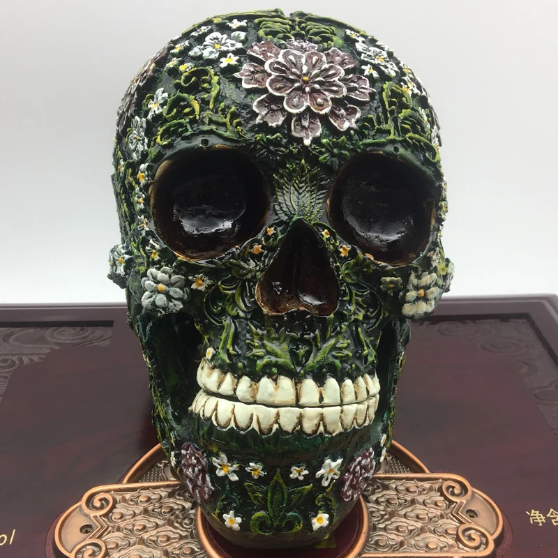 

Rresin skull statue human skull replica medical model crazy skull anatomy artwork life sketch teaching statue lifesize figurine