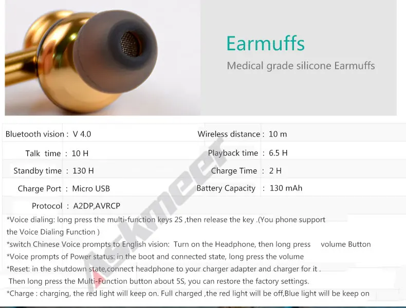 Fineblue C8 Bluetooth Headset Call Vibration Alert Wireless Sport Earphone Stereo Earpieces Handsfree For Samsung iPhone Xiaomi (5)