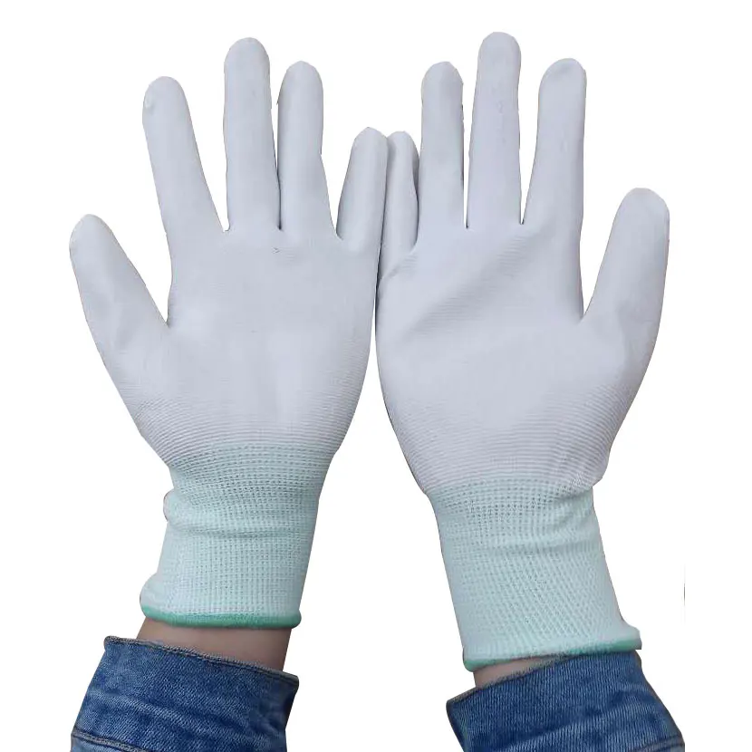 10 пар антистатические безопасные антистатические перчатки электронные рабочие перчатки с полиуретановым покрытием противоскользящие для защиты пальцев