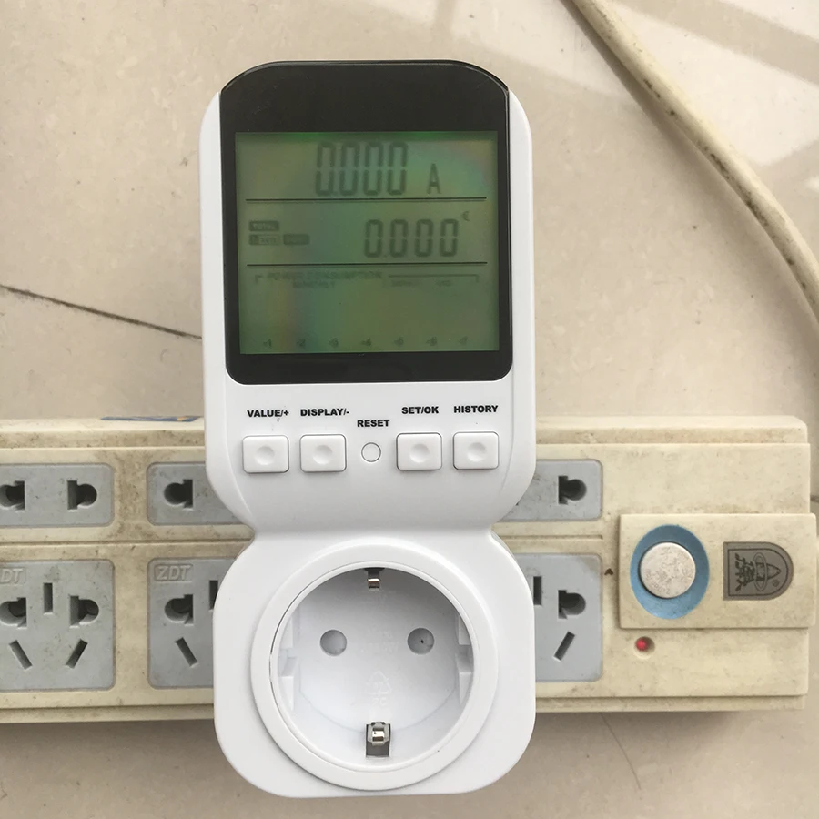 EU Plug Energy Meter Electric Digital Socket Analyzer Plug Power Meter