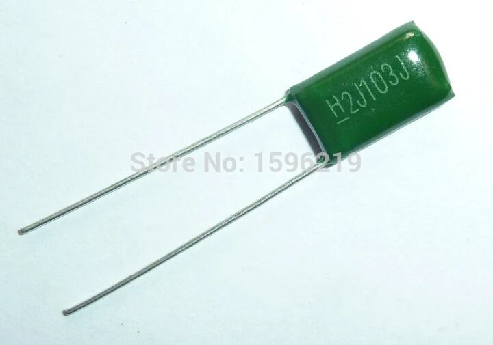 100 шт. лавсановой пленки конденсатор с алюминиевой крышкой, 630V 2J103J 0,01 мкФ 10nF 2J103 5% полиэстеровый пленочный конденсатор