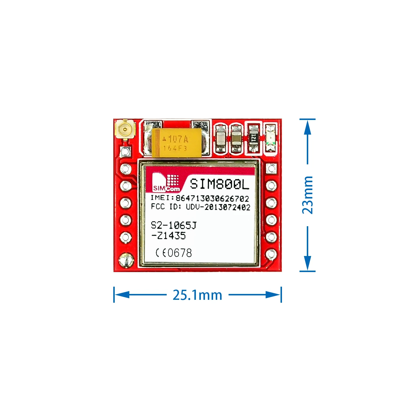 10 шт./лот самый маленький модуль SIM800L GPRS GSM карта MicroSIM Core BOard Quad-band ttl последовательный порт