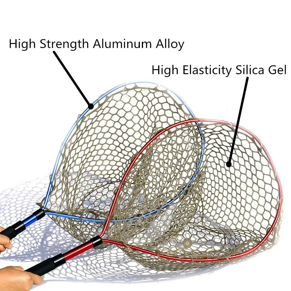 Ящерица из алюминиевого сплава, выдвижная силиконовая резиновая посадочная сетка, рыболовная сеть 85 см