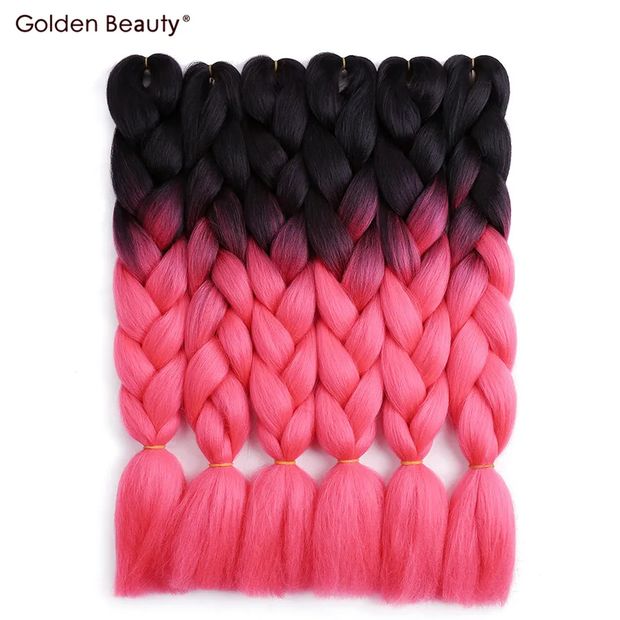 Buy 24inch ombre Synthetic braiding hair colored Jumbo