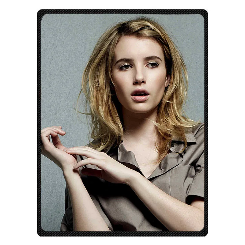 

Emma Roberts bedspread blanket Super Soft Custom Flannel Blanket to on for the sofa/Bed/Car Portable Blankets