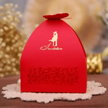 

100pcs wedding supplies candy box creative wedding bronzing wedding candy candy box