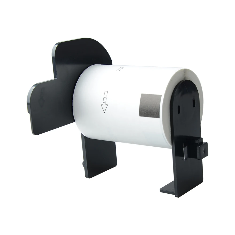 AOMYA 1 рулон этикетки ленты DK-11207 58 мм × 58 мм высечки непрерывной совместимой CD/значок DVD для Brother черный на белом