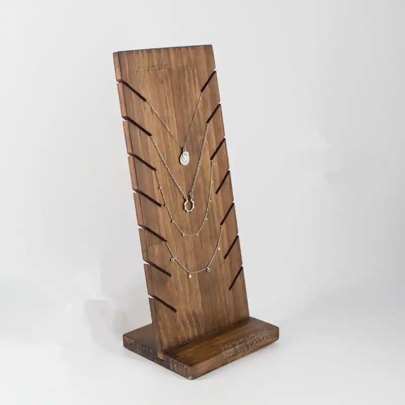 Solid Wood Necklace Display Holder Pendant Bust Jewelry Stand Rack Chain Metal Tree Stand Great To Display Your Necklace Bracelet Arms Displays Showcase Various Bracelets Necklaces And Other Jewelry Kd
