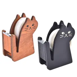 MiniWashi CuttingHolder PackingMachine разделение герметик комплект Винтаж деревянный милый Kawaii CatTape диспенсер резак