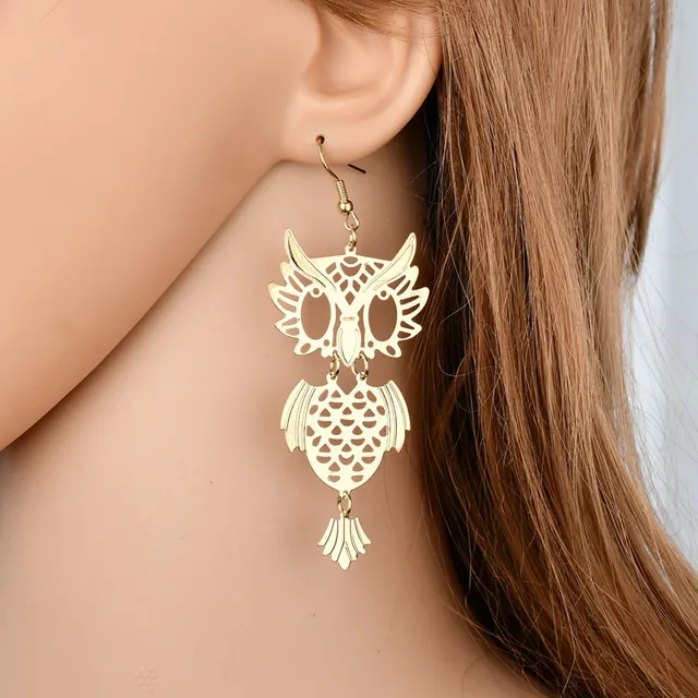 2018 New Hot Bohemian Hollow Owl Dangle Earrings For Women Gift Old 2018 New Hot Bohemian Hollow Owl Dangle Earrings For Women Gift Old Vintage Animal Hanging