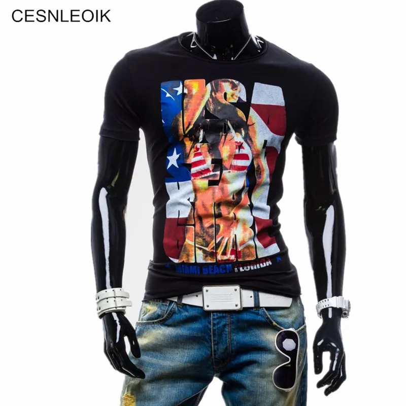 

TOP Quality Brand Casual T Shirt Cotton Tops Tees Summer Men T-shirt Men Fitness Clothing
