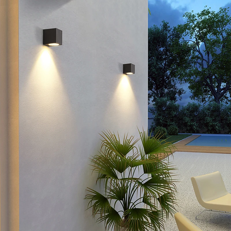 Светодиодный настенный светильник наружный настенный светильник s садовый лестничный светильник современный водонепроницаемый крыльцо IP65 Алюминиевый внутренний промышленный Декор вверх и вниз