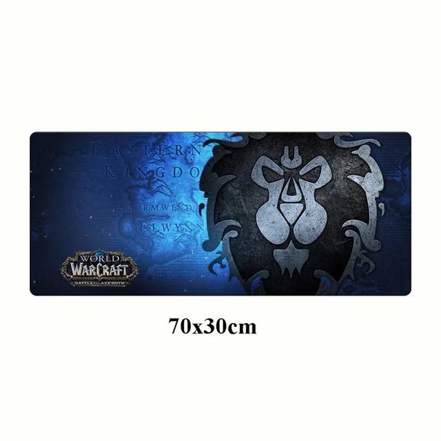 70x30 см World of Warcraft запирающийся край игровой коврик для мыши большая мода WOW Коврик для мыши для скоростного геймера ноутбука резиновый коврик для мыши - Цвет: Золотой