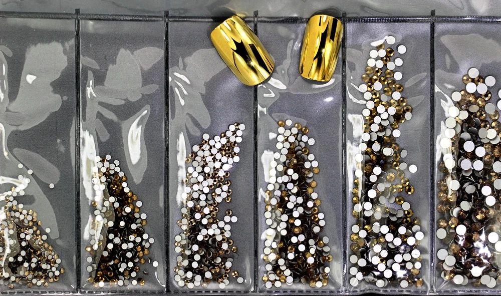 smoked topaz НОВЫЕ 31 Цвета ногтей 3D DIY Small маленькие размеры стеклянные стразы для украшения ногтей драгоценные камни низкая стоимость доставки оптом - Цвет: smoked topaz
