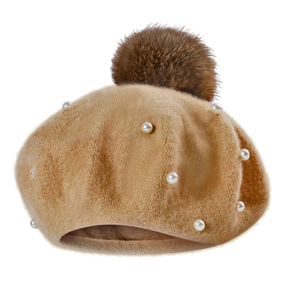 Infantil da criança do bebê crianças meninos meninas perolado bola gorro inverno quente chapéu boné
