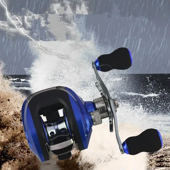 

Baitcast Reel Fishing Wheel Gun Knob Lure Drum Reels Haba Magnetic Brake System Metal Rocker Arm