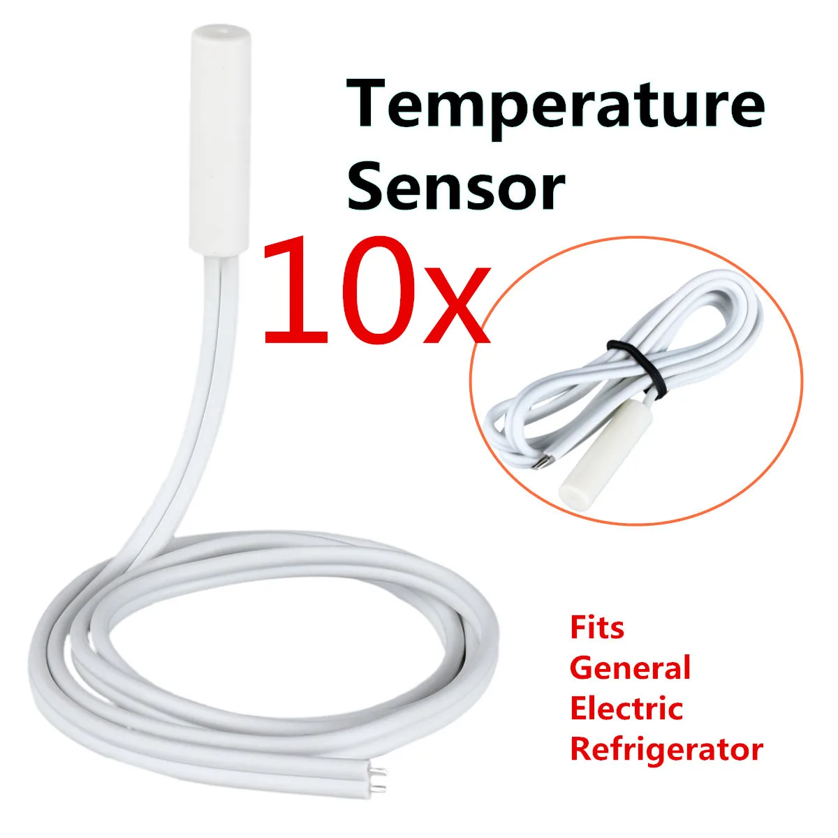 

10Pcs Temperature Sensor Fit for General Electric Kenmore Hotpoint Refrigerator WR55X10025