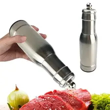 Stainless Pepper Grinder Novelty Home Kitchen Tool Manual Stainless Steel Salt Pepper Mill Spice Sauce Grinder A30