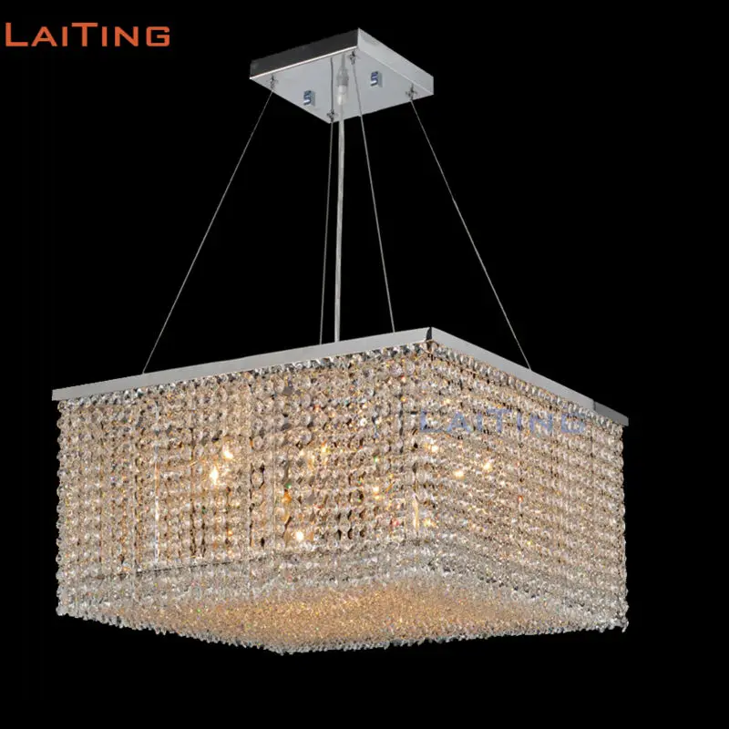 

Laiting Lighting Art Deco Square Kristal Pendant Lighting Fixture for Modern Living Room LED Lighting LT-71074 +Free shipping