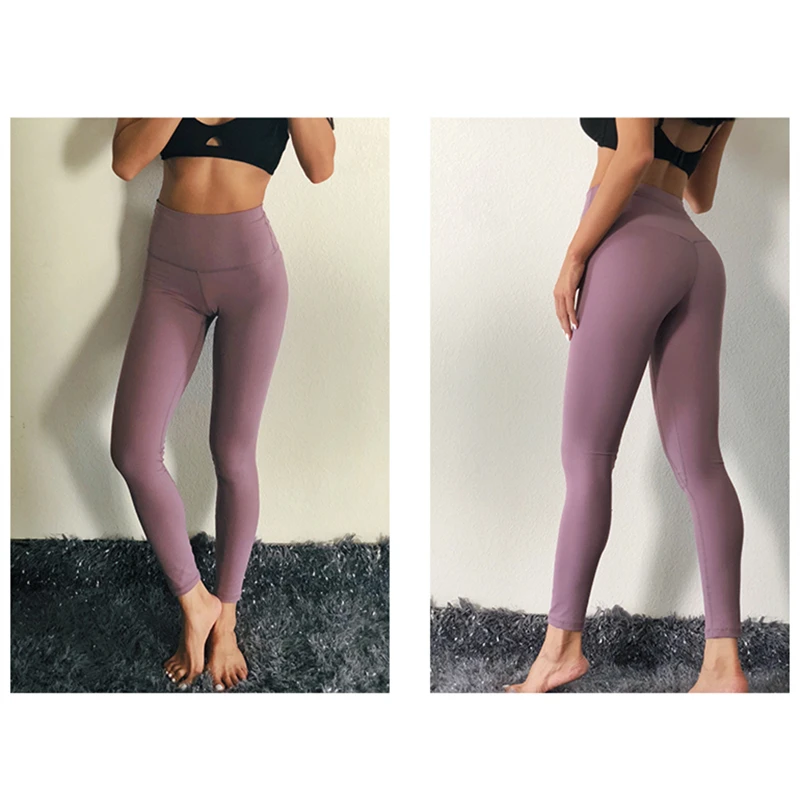 Oyoo High Waist Yoga Pants Hidden Pocket Red Tummy Control Workout Running 4 Way Stretch Sport Leggings -Athletic Squat Tights