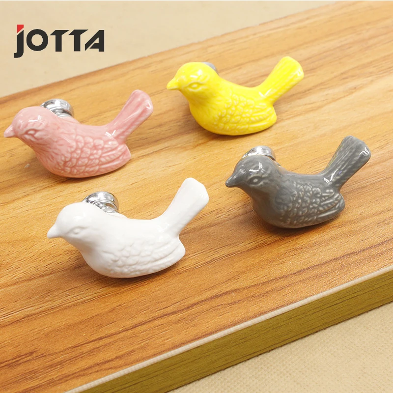 

Cute bird ceramic knob dressing table knob drawer pull handle cabinet handle knob children cabinet knob home decoration
