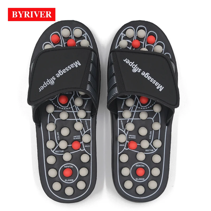 Боль для ног BYRIVER шлепанцы с эффектом акупунктурного массажа Shoes инструмент