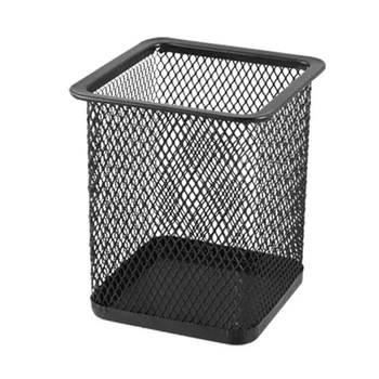 

Rectangular Mesh Style Pen Ruler Holder Desk Organizer for Home Office