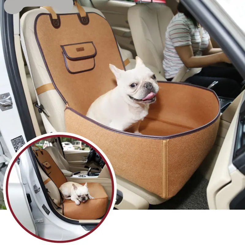 GLCC Car pet bed safety and comfortable car cats and dogs solid color
