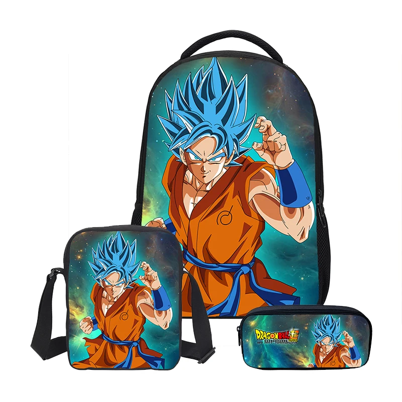 3 шт. Dragon Ball школьные ранцы комплект обувь для мальчиков школьный с портфель пенал