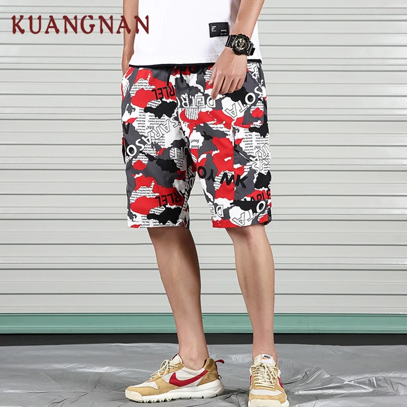 KUANGNAN хлопковые прямые карманные шорты мужские уличные мужские шорты кэжуал 5XL одежда мужские s шорты Лето Новинка