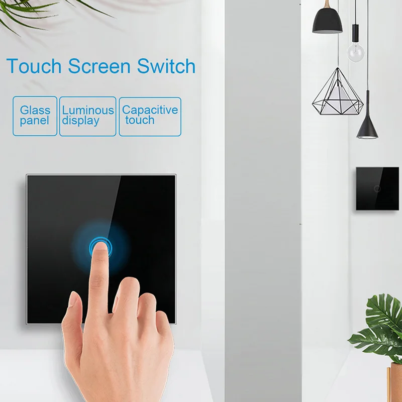 Hoomall 1/2/3 Gang 1 Way панель Переключатель AC 110 240 в стандарт ЕС/Великобритания