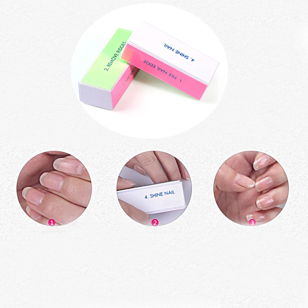 5 шт. яркие цветные профессиональные буферы для ногтей 4 стороны красочная пилочка для ногтей Губка Блок Формирование гладкая полировка инструменты для ногтей