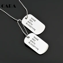2019 NEW ARRIVAL Men Jewelry 2pcs Dog Tag Pendant Necklaces 316L Stainless Steel Pendants Military Army ID Tag Necklace CAGF0144 цена 2019 NEW ARRIVAL Men Jewelry 2pcs Dog Tag Pendant Necklaces 316L Stainless Steel Pendants Military Army ID Tag Necklace CAGF0144 цены онлайн
