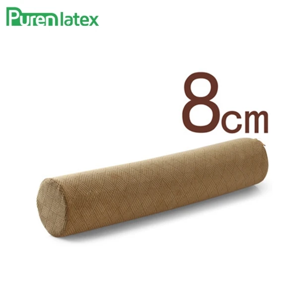 PurenLatex медленный отскок пены памяти колонна цилиндр подушка шеи облегчение боли ортопедическая Шейная Защита Подушка Beding подушка - Цвет: Beige 8cm