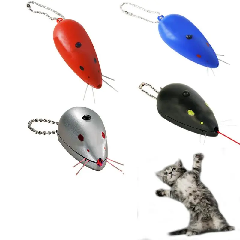 Творческий в форме мыши лазера кота ручная игрушка питомец котенок светодиодный лазерный проектор ручка кошки обучение, игры для домашних животных аксессуары