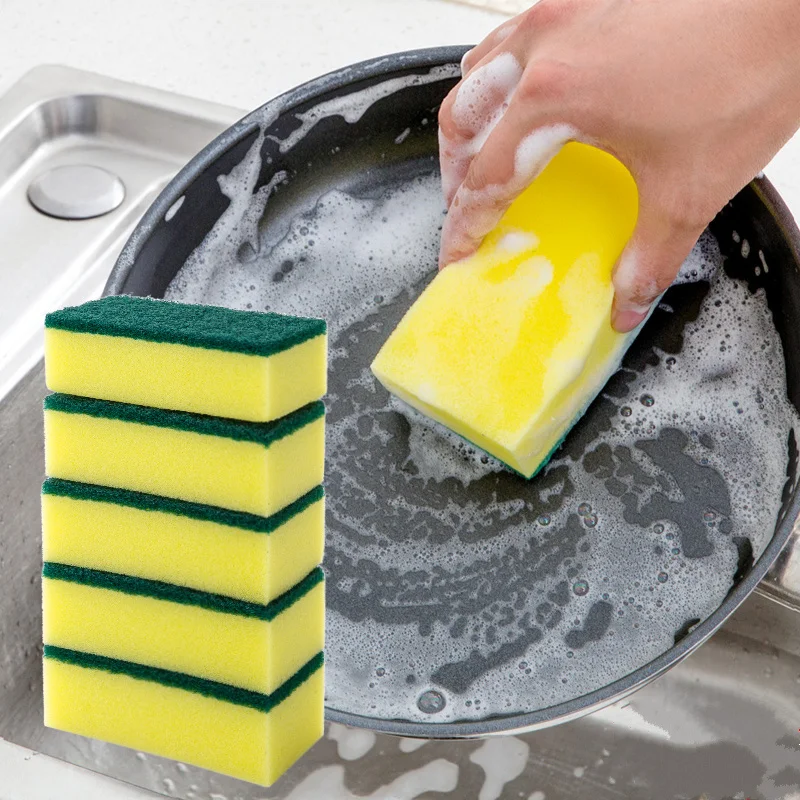 5 шт. двухсторонняя Волшебная нано губка для очистки посуды Многофункциональные кухонные инструменты для уборки ванной комнаты