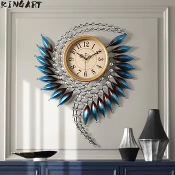 3d Big Wall Clock Modern Design Large Wall Watch Living Room Wall Ornament Large Luxury Clock For Home Decor Metal 22513794 home decor peacock wall clock living room bedroom silent wall watch creative metal digital clock wall modern design clocks