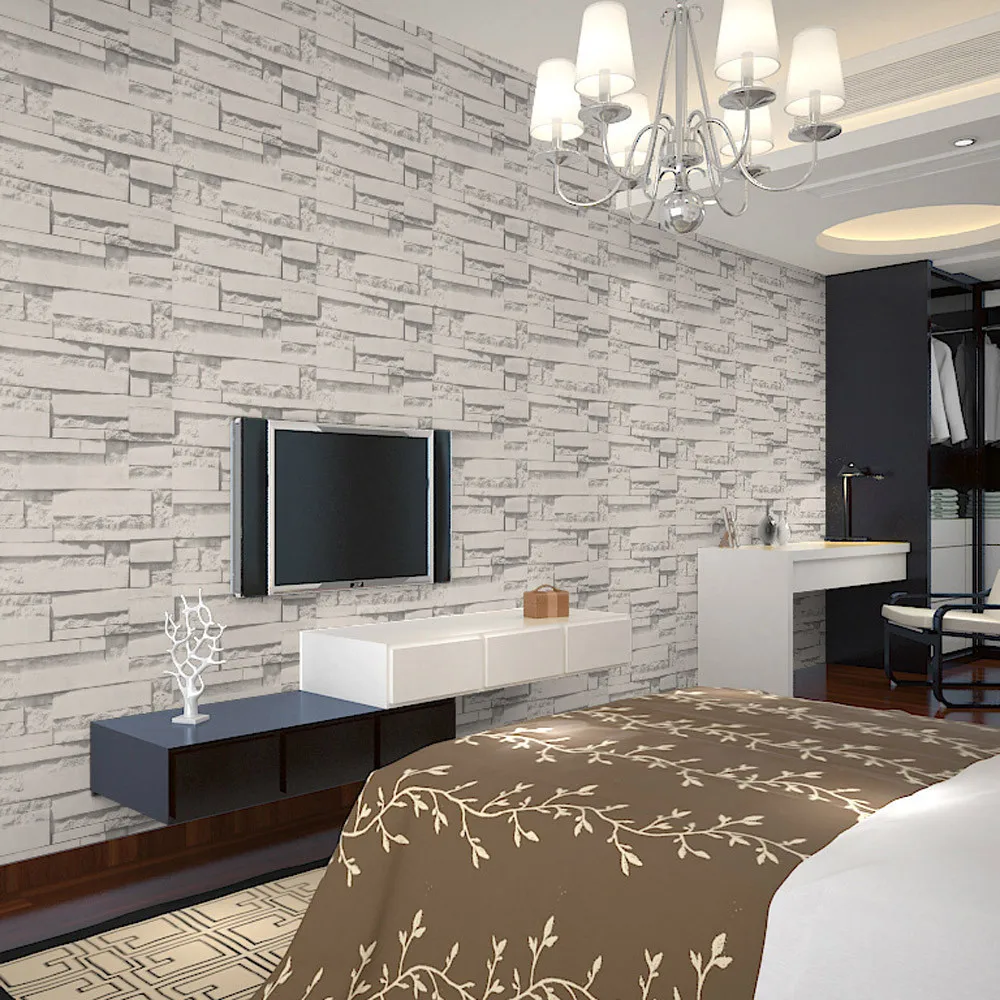 

2018 DIY Stone Flower Rustic 3D Wall Stickers Decal Home Decor Self Adhesive Wallpapers For Livingrooms Kitchen Decorations 10.2