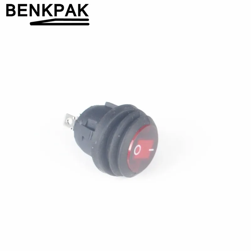 Светодиодный круглые с подсветкой 12V 3pin вкл/выкл кулисный переключатель водонепроницаемый Авто Лодка SPST - Цвет: Красный