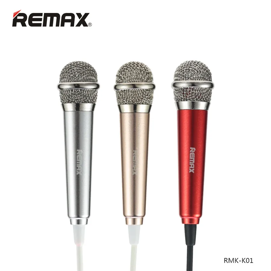 

Remax Mini portable Sing Song Karaoke 3.5mm Microphones speaker with holder For PC Laptop Singing KTV Cell Phone Stereo Studio