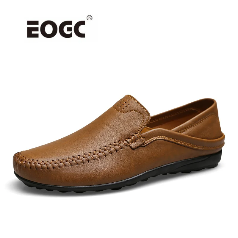 

Handmade Plus Size Natural Leather Men Shoes Soft Casual Shoes Comfortable Slip On Moccasins Loafers Dropshipping