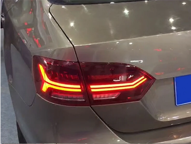 Автомобильные задние фары для фонарь Jetta2012 2013 2014 2015 светодиодный фонарь задний фонарь DRL + тормоз + Парк + перемещение вращающаяся лампа